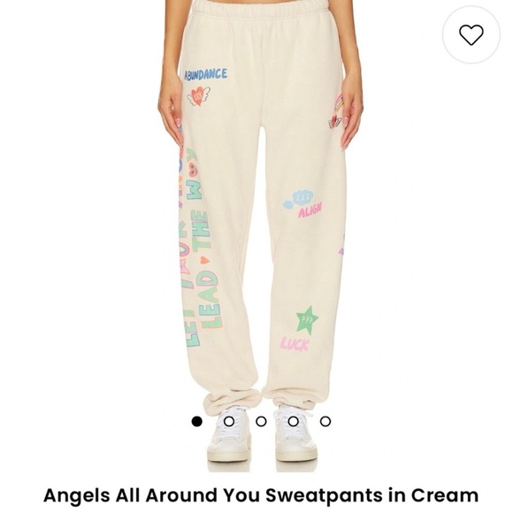 REVOLVE Pants - NWOT The Mayfair Group- Angels All Around You Sweatpants in Cream. Size S/M